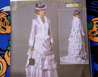 Butterick 6692 Victorian Edwardian Dress gown sewing pattern 6-14 b6692