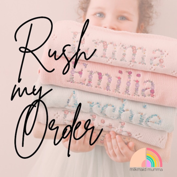 RUSH My Personalised Order! ADD ON to your personalized blanket