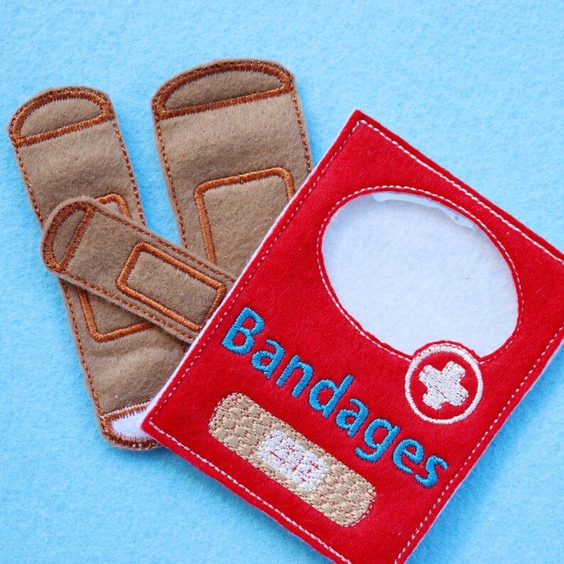 Reusable Felt Bandages Pack Pretend Play Etsy UK