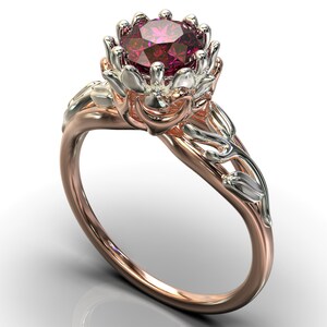 Flower Engagement Ring, Ruby Engagement Ring, Ruby Ring, Gold Ruby Ring, Ruby Ring For Women, Ruby Ring Antique, Edwardian Ruby Ring