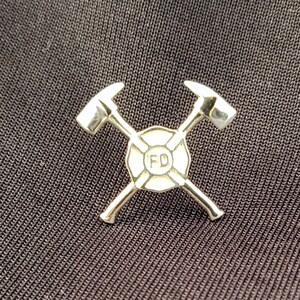 Crossed Axes Pin with Maltese Cross