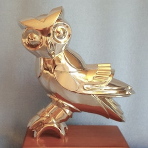 Owl Sculpture, Bronze