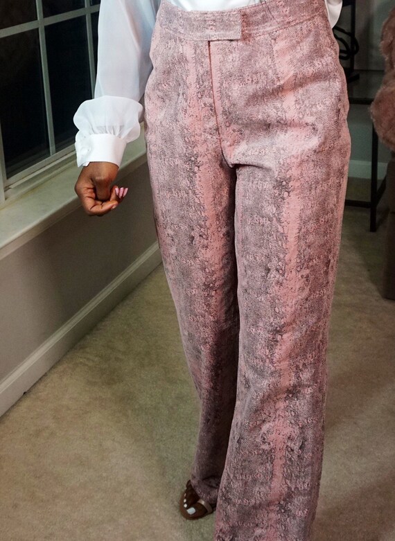 snakeskin leather pants