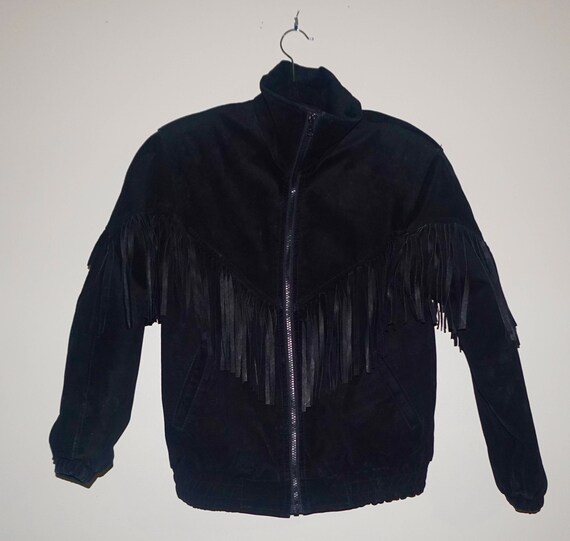 1980s Vintage Suede Fringe Jacket