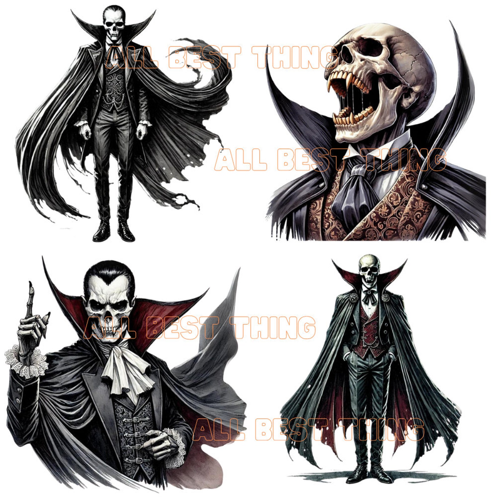 28 Gothic Vampire Skull PNG Clipart ,vampire Skull, Gothic Skull ...