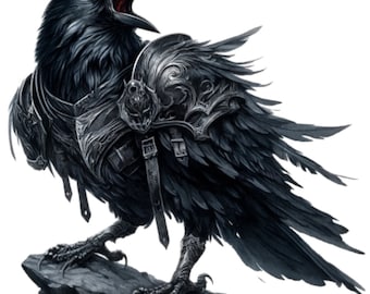 24 Gothic Raven PNG Clipart / Mysterious Gothic Raven Clipart Bundle / Disegni di alta qualità / Arte oscura / Stampabili / Uso commerciale