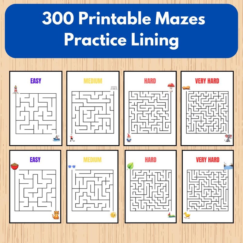 300 druckbare Labyrinthe für kinder, labyrinth-puzzle-buch-labyrinth