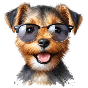 25 Cool Dogs Watercolor PNG Clipart, Cool Dog PNG, Puppy Dog Clipart, Puppy Baby Sublimation, Nursery Art, Digital PNG, Puppy Cute Bundle