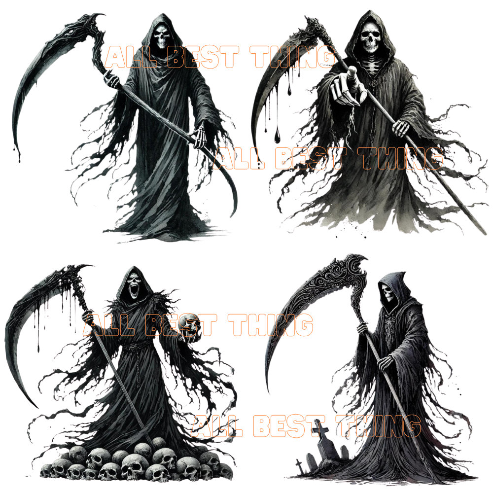 32 Gothic Grim Reaper Clipart PNG, Grim Ripper, Fantasy Gothic ...
