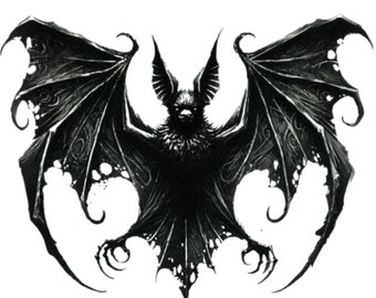 24 Clipart PNG pipistrello gotico / Arte gotica oscura / Pacchetto clipart pipistrello diavolo / Design di alta qualità / Arte gotica / Stampabile / Uso commerciale