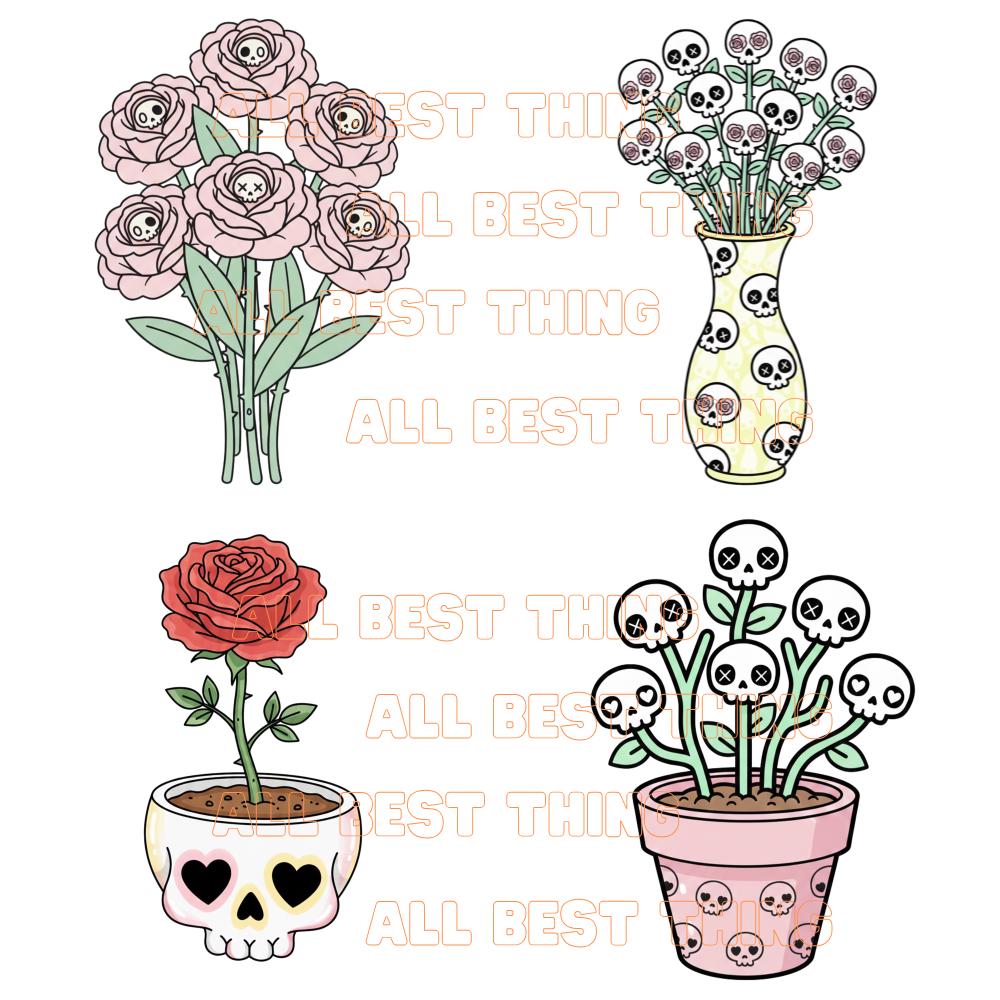 28 Creepy Cute Pastel Goth Spring Clipart Bundle, Printable Digital ...