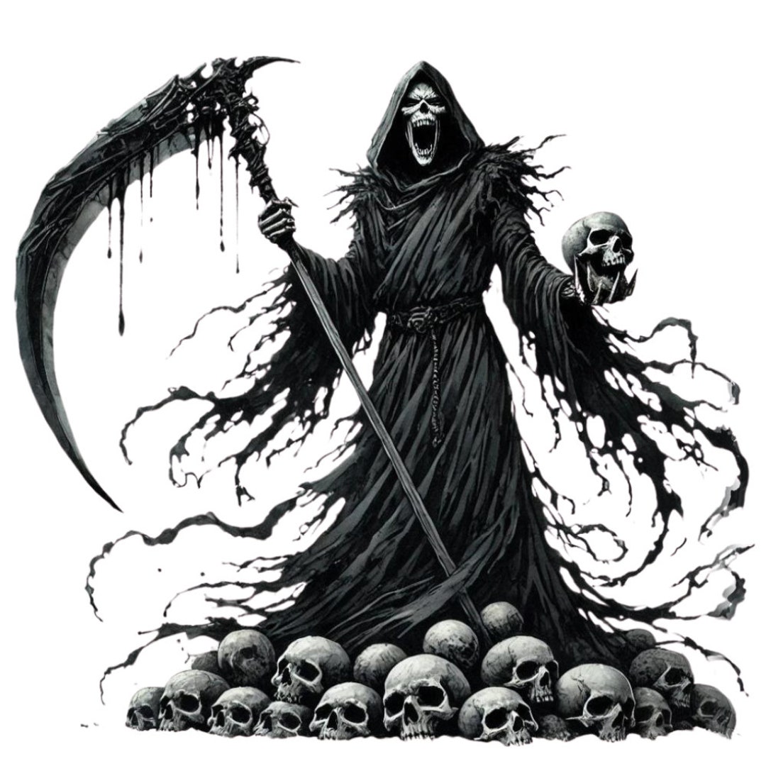 32 Gothic Grim Reaper Clipart PNG, Grim Ripper, Fantasy Gothic ...