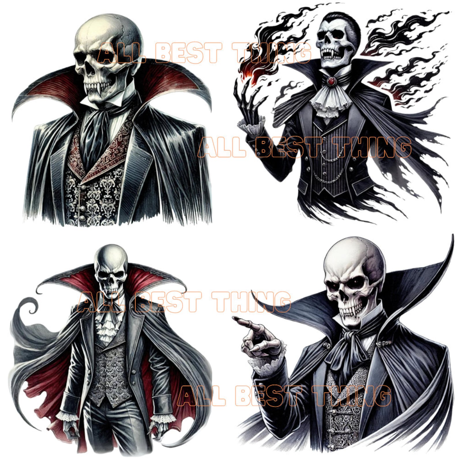 28 Gothic Vampire Skull PNG Clipart ,vampire Skull, Gothic Skull ...