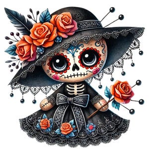 28 Cute Voodoo Dolls Clipart PNG, Halloween Voodoo, Spooky, Commercial Use, Voodoo Fussy, witchcraft, gothic, creepy doll, witchy spell