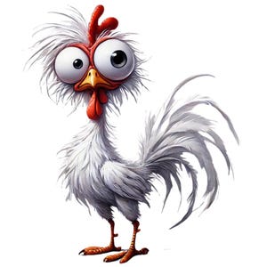 28 Clipart poulet original PNG, clipart animaux de la ferme drôle, aquarelle imprimable, téléchargement numérique, fabrication de cartes, journaux indésirables, poulet drôle