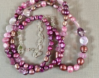 Valentine Pearls Gentle Calm Vibrant Love. Real pearls dipped in color of love.Perfect valentine.