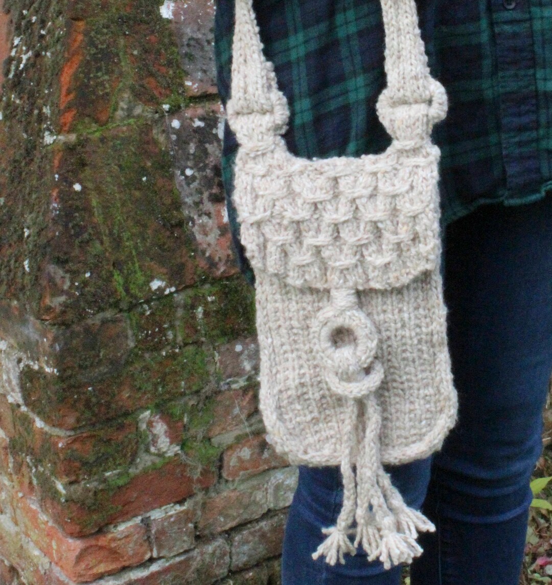 Messenger Bag Knitting Pattern to Knit Make Womens Cross Etsy