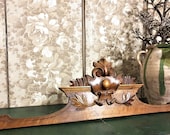 Architectural salvage scroll leaves pediment Antique french wooden salvaged paneling