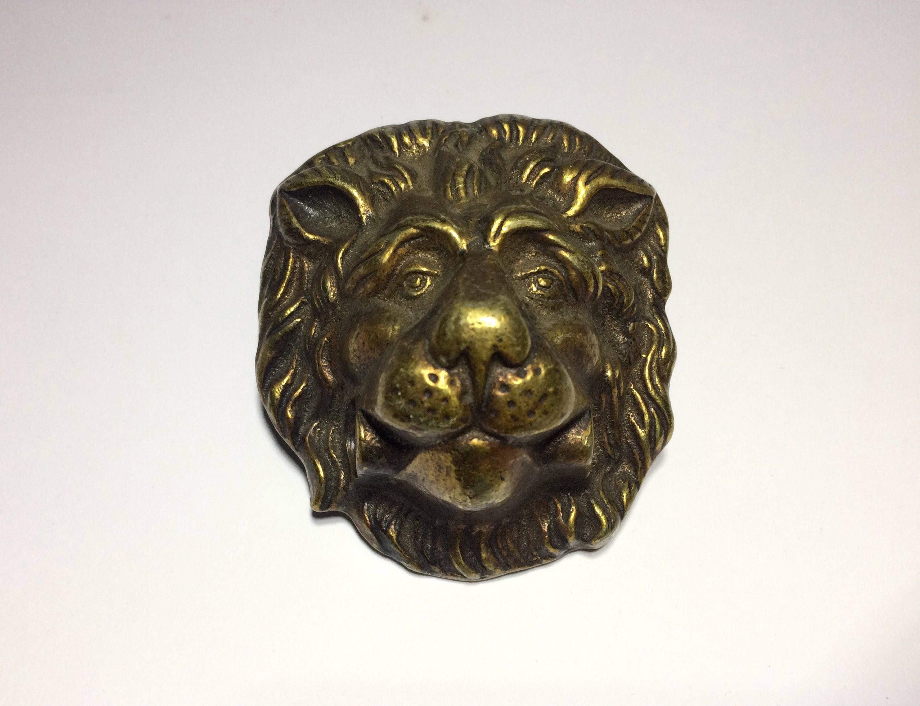 Brass Lion Door Knocker Door Furniture Lions Head Brass Etsy