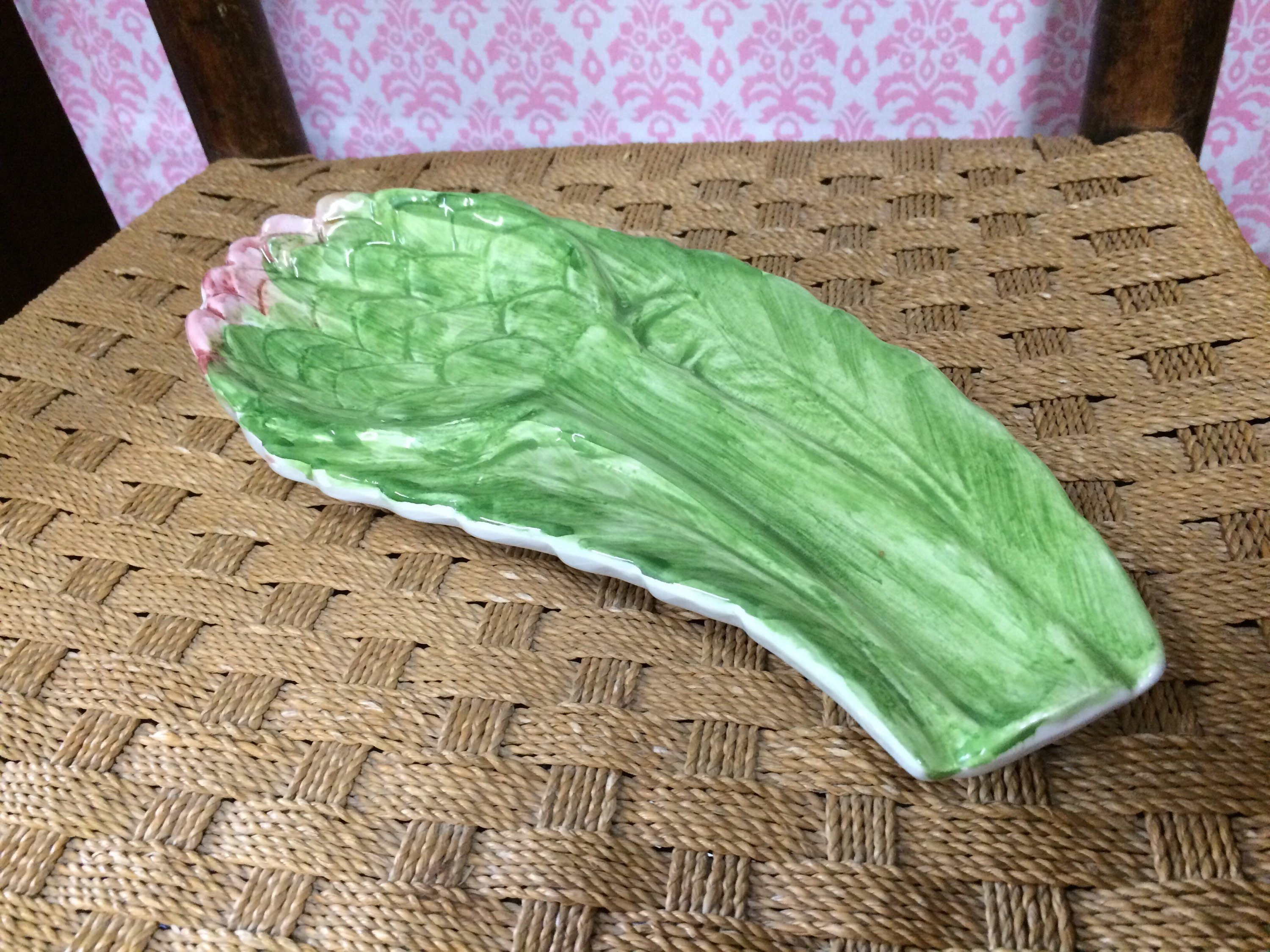 Artichoke Plate Asparagus Plate Italian Table Ware Vintage Etsy