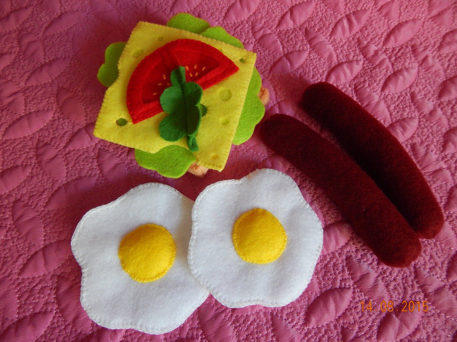 Felt sandwich. Educational toy. Felt food. Felt breakfast set. Etsy