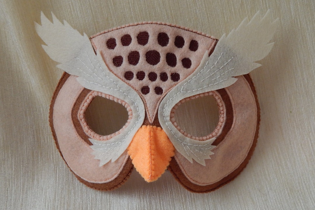 Owl Felt Mask. Owl Mask for Children. Felt Mask. Owl Mask. Etsy