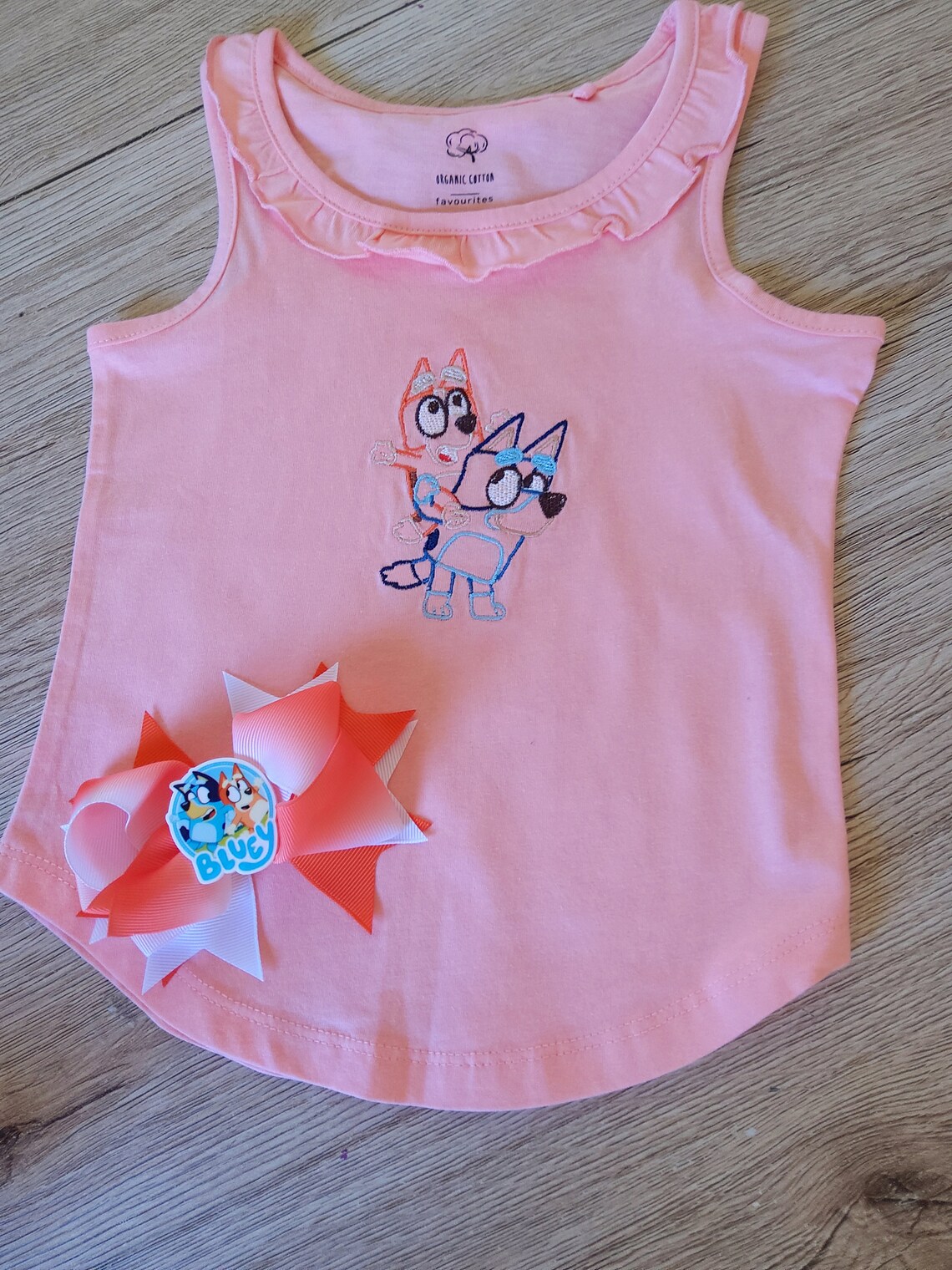 Size 4 Bluey Outfit Size 4 Bingo Outfit Bluey Shirt Skirt Etsy