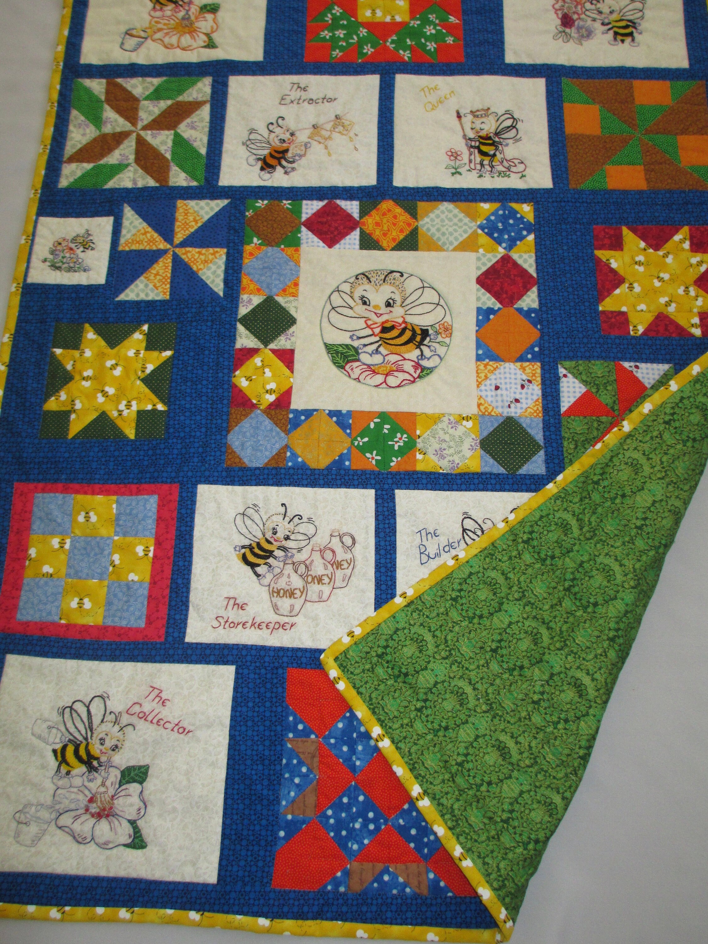 Bee Happy Quilt. Handmade. Unique Oneofakind. Hand Etsy Australia