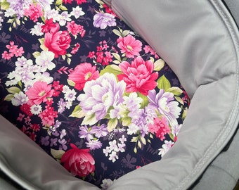 Bassinet liner made for Uppababy Vista, Bugaboo, Redsbaby, Nuna prams and more. Floral