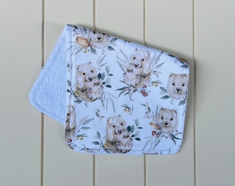 Burp cloth, wombat