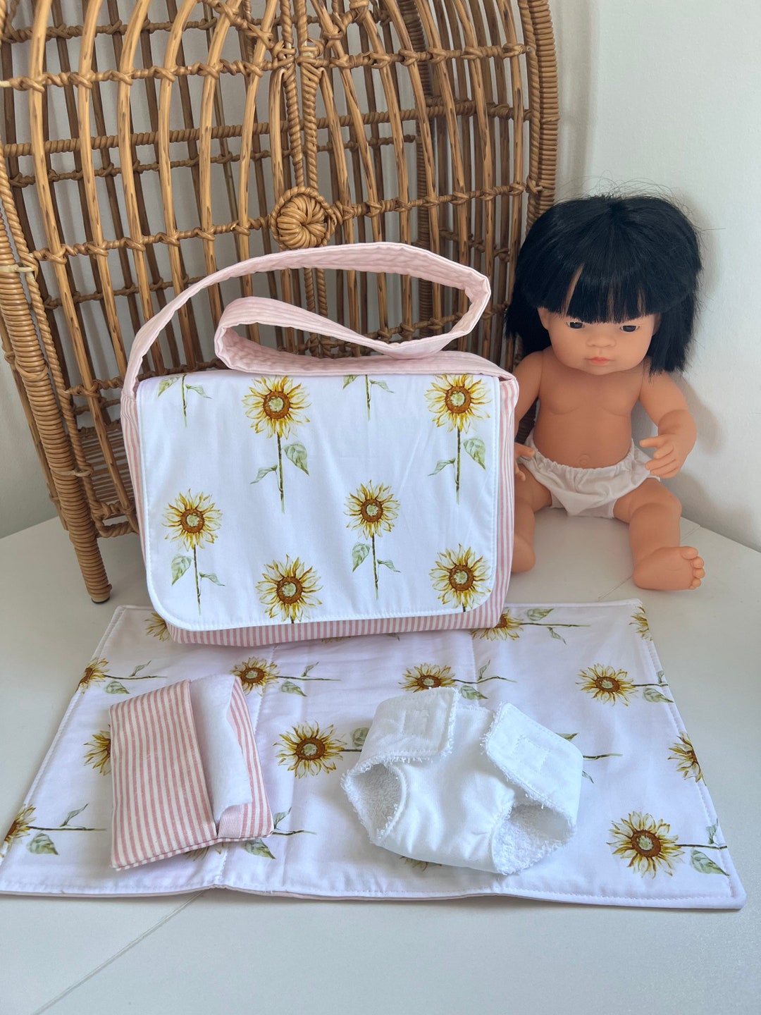 Doll Nappy Bag Diaper Bag Doll Change Mat Miniland Doll Etsy