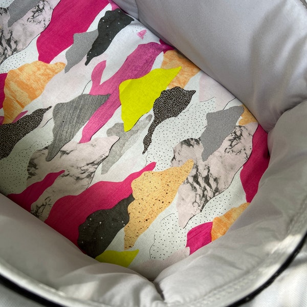 Bassinet liner made for Uppababy Vista, Bugaboo, Redsbaby, Nuna prams and more. Clouds