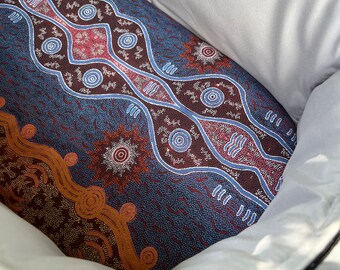 Pram Bassinet liner, made for Uppababy Vista, Bugaboo, Redsbaby, Nuna prams and more. Aboriginal print
