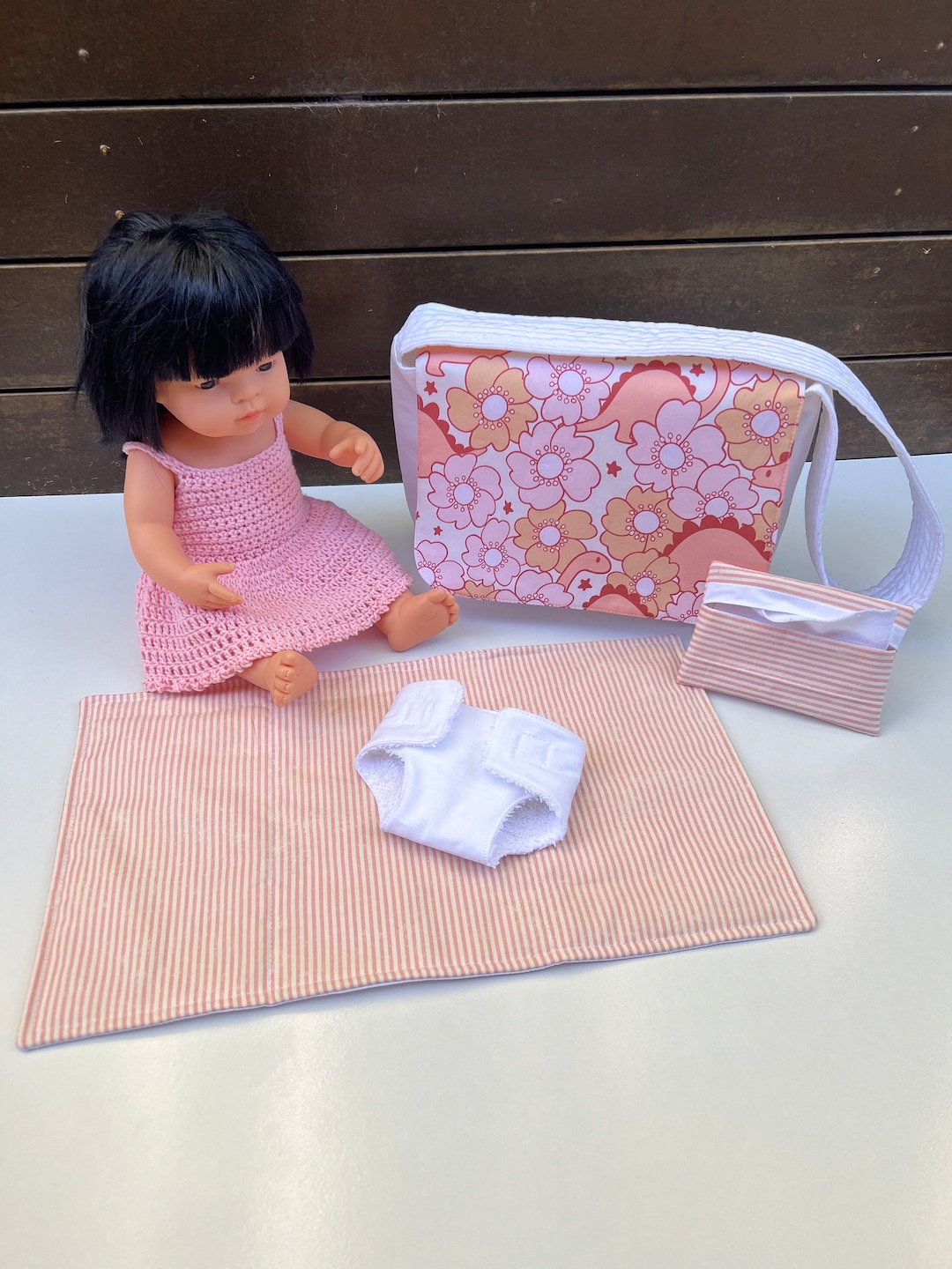 Doll Nappy Bag Diaper Bag Doll Change Mat Miniland Doll Etsy