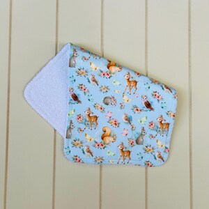 Burp cloth, woodland animals