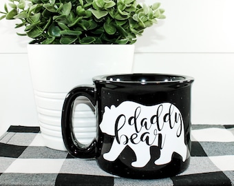 Daddy Bear Mug || Speckled Coffee Mug || New Dad Gift || Father's Day Gift || Campfire Mug