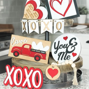 Love Tiered Tray Kit || Valentine's Day Tray Decor || Heart Tiered Tray || Love Decor Set