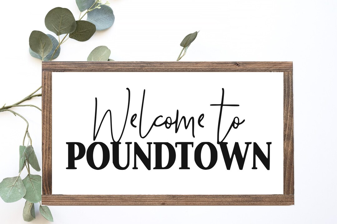 to Poundtown Framed Wood Sign Bedroom Deocr Wedding Gift Sign