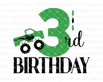 3rd birthday svg, third birthday svg, monster truck svg, svg birthday, svg third birthday, svg 3rd birthday, 3rd birthday boy svg