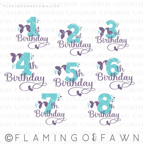 Download Mermaid Bundle Svg Mermaid Birthday Svg 1st Birthday Mermaid Etsy