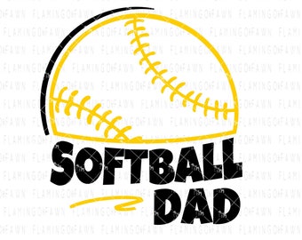Softball Dad SVG Download, Softball Team svg, svg files, sports coach svg, sports svg files, sublimation designs clipart png