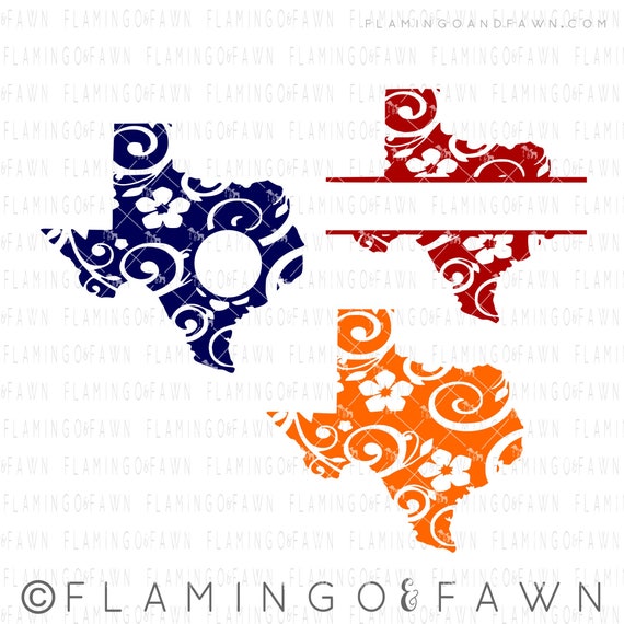 Download Texas Svg Texas Shape Svg Texas Flourish Svg Texas Floral Etsy