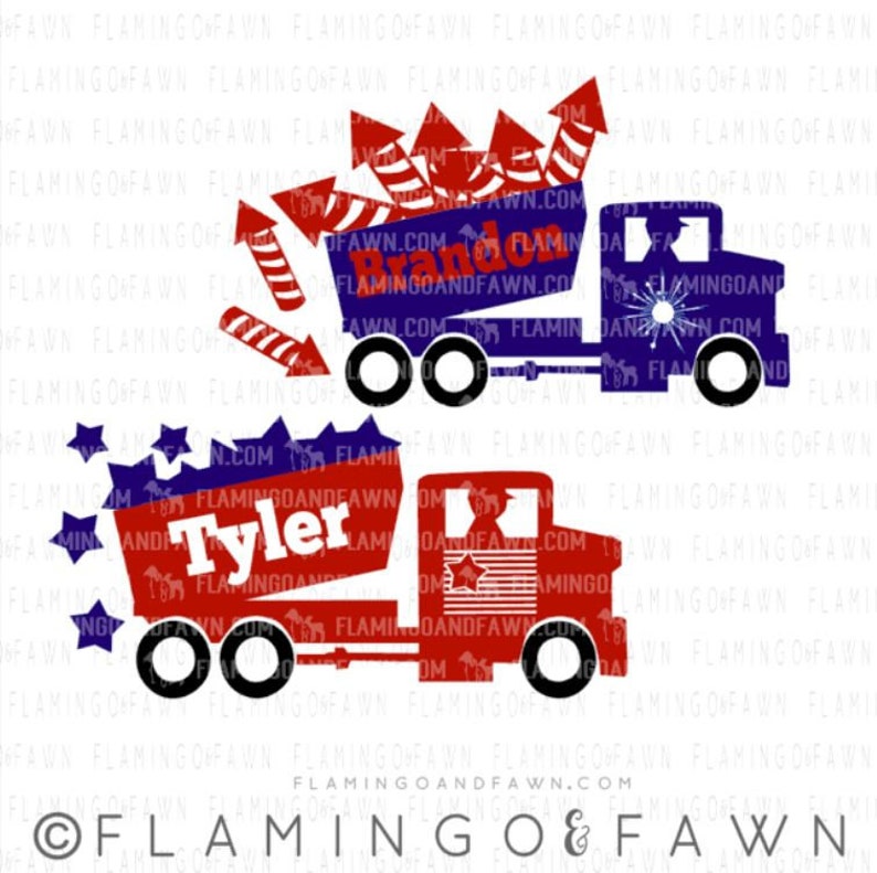 Download 4th of july svg dump truck svg silhouette files types. | Etsy