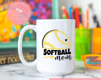 Softball Mom SVG Download, Softball Team svg, svg files, sports coach svg, sports svg files, sublimation designs clipart png