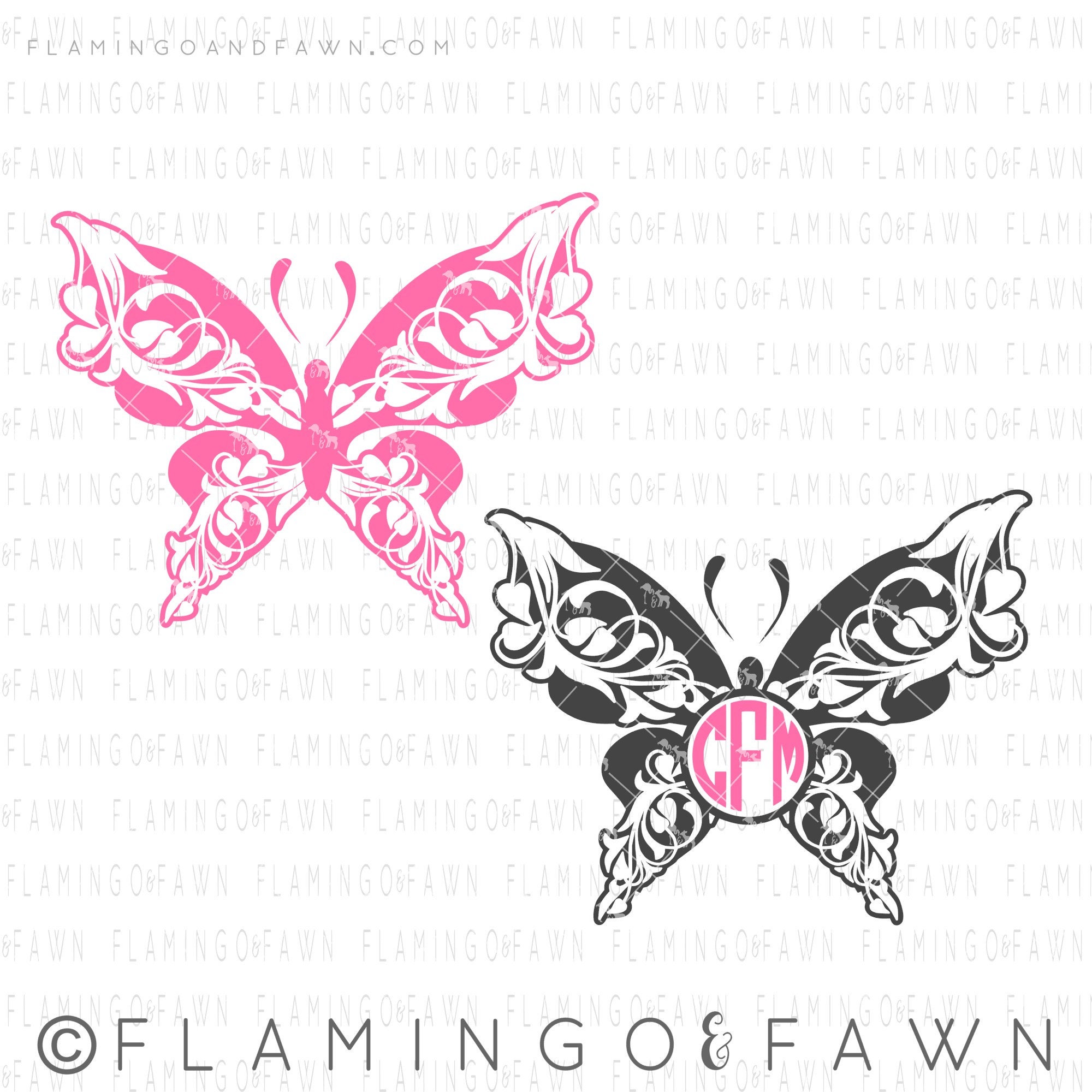 Download Butterfly monogram svg Monogram butterfly svg flourish svg ...