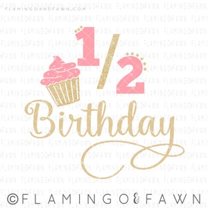 Half Birthday SVG Schnittdateien für Mädchen. 6 Monate Geburtstag Mädchen svg Design, 6 Monate svg