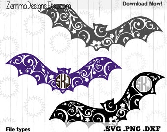 Halloween svg -  bat svg -  .DXF .SVG, .PNG Silhouette studio-cutting file- commercial use
