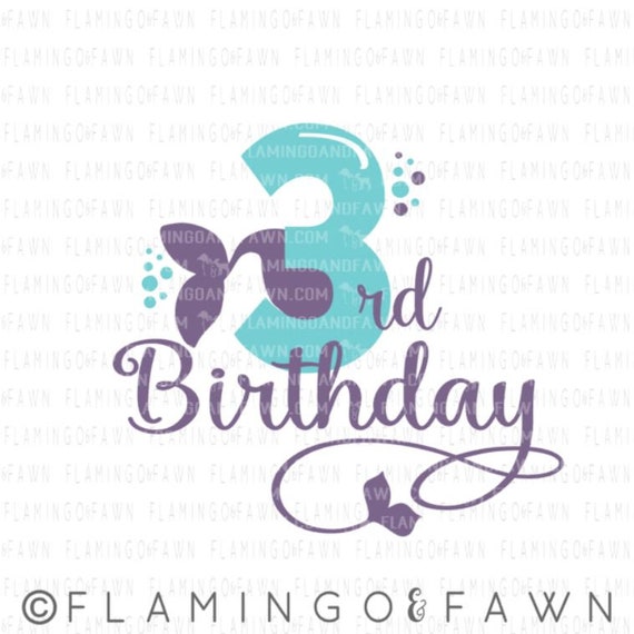 Download 3rd birthday mermaid svg third birthday svg mermaid svg ...
