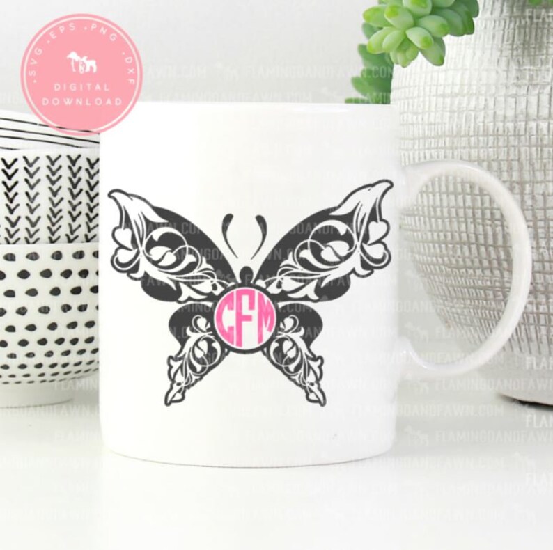 Download Butterfly monogram svg Monogram butterfly svg flourish svg ...