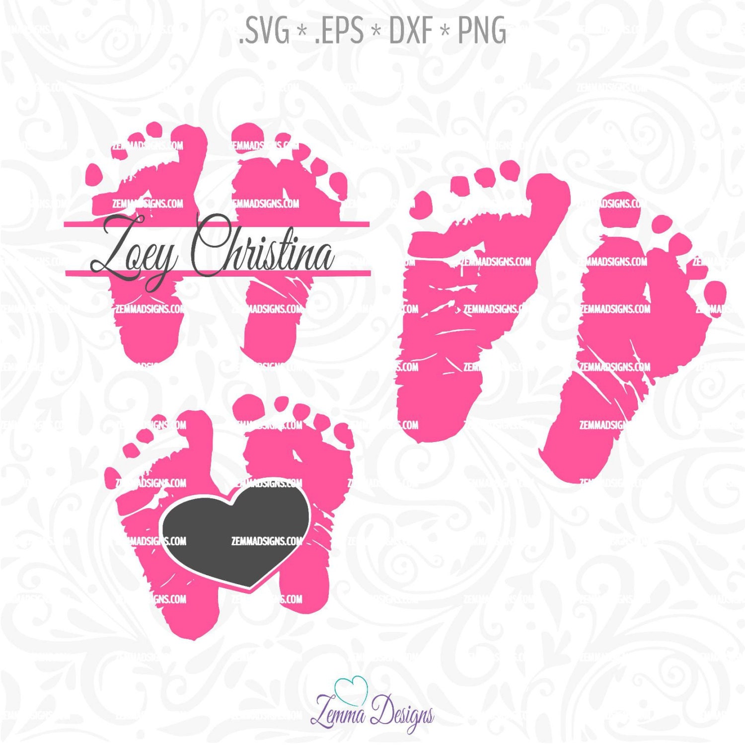 Download baby voeten svg svg-bestanden silhouet bestanden baby | Etsy